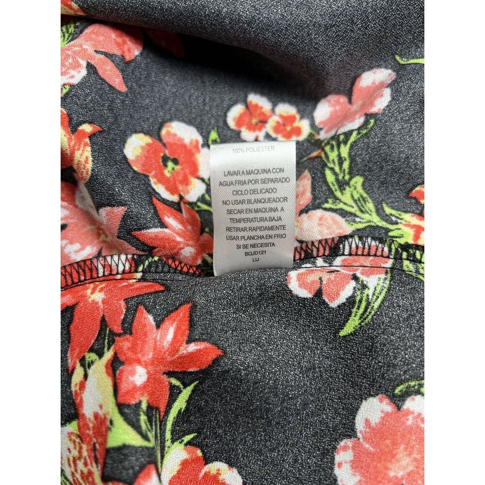 Love With Derek Size S Womens Dress Black Floral Sleeveless Back Zipper - Picture 7 of 8